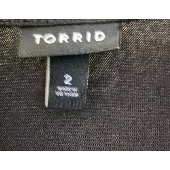 Torrid Black Surpice Neckline V Neck Sleeveless Modal Tunic Top Size 2X GUC - Picture 6 of 7